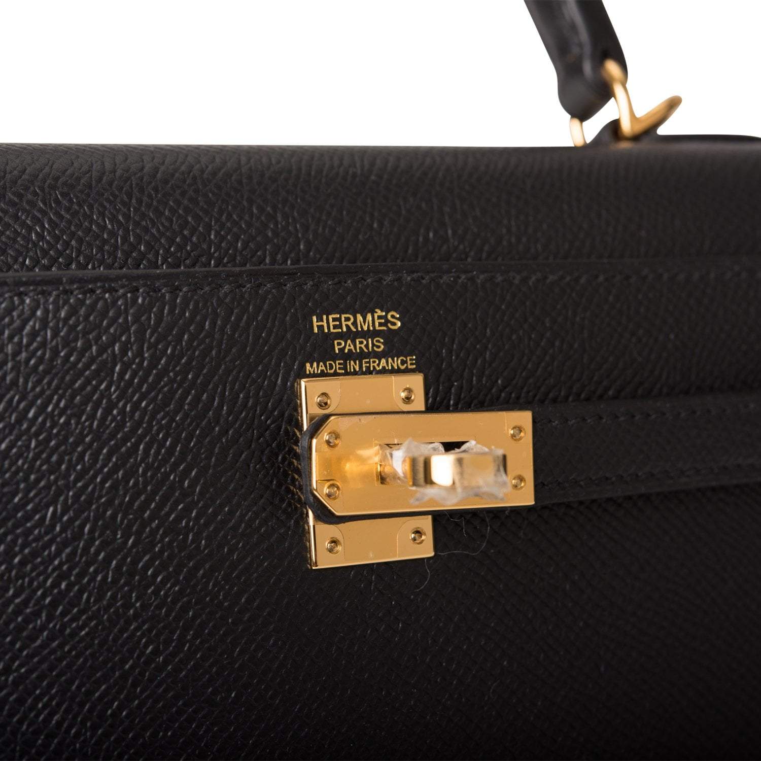 Hermes Black Epsom Sellier Kelly 25cm Gold Hardware - Exclusu