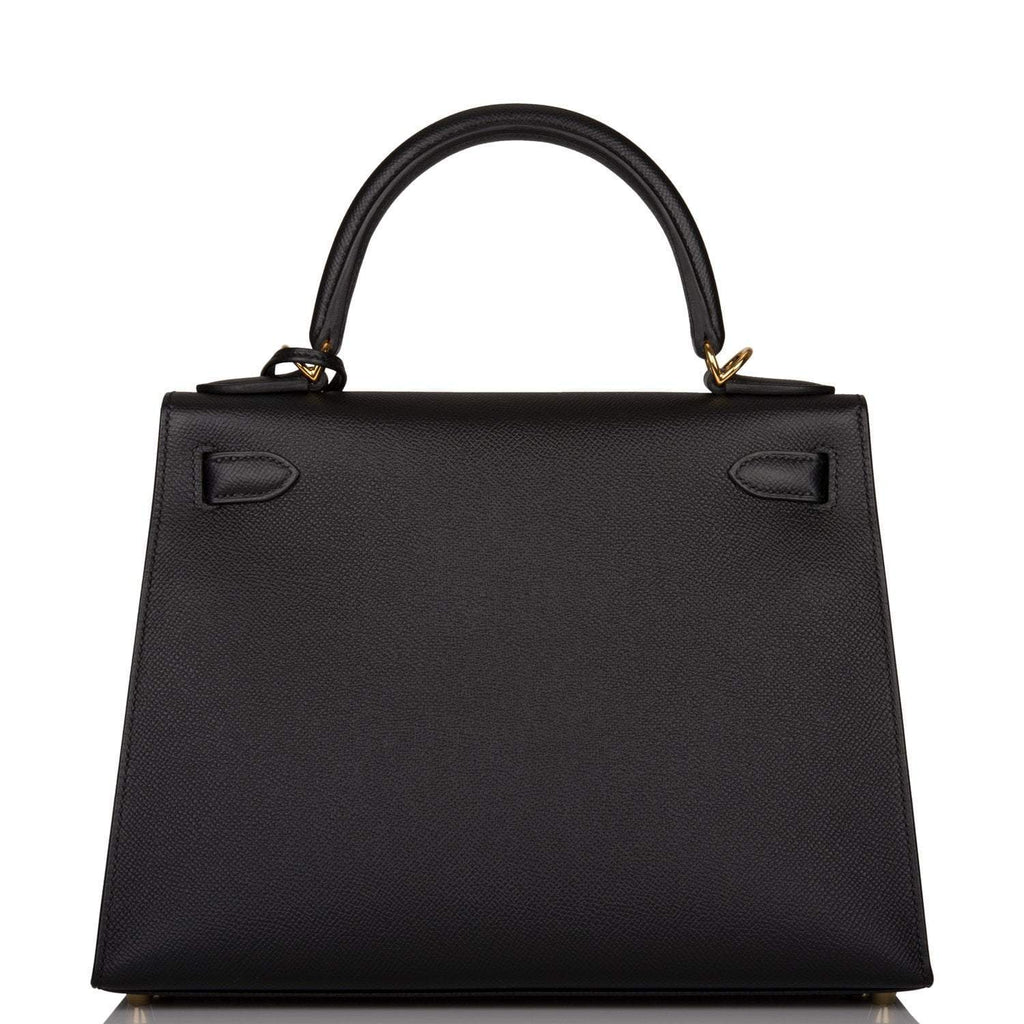 Hermes Black Epsom Sellier Kelly 28cm Gold Hardware - Exclusu