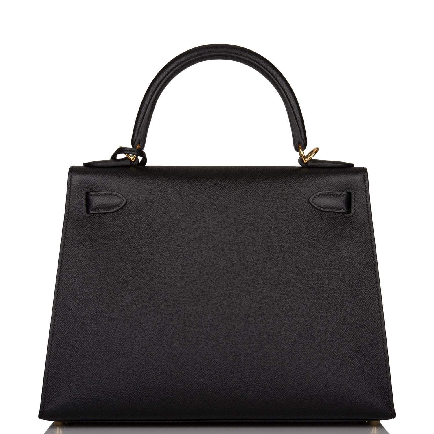 Hermes Black Epsom Sellier Kelly 28cm Gold Hardware - Exclusu