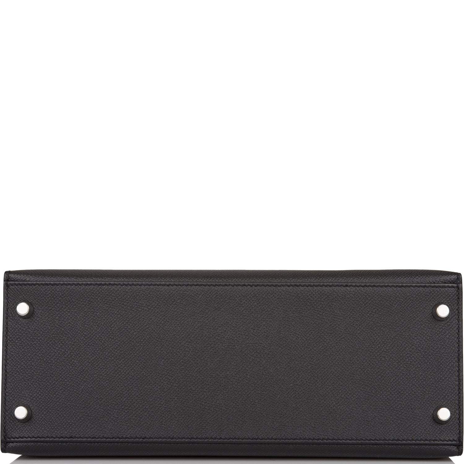 Hermes Black Epsom Sellier Kelly 28cm Palladium Hardware - Exclusu