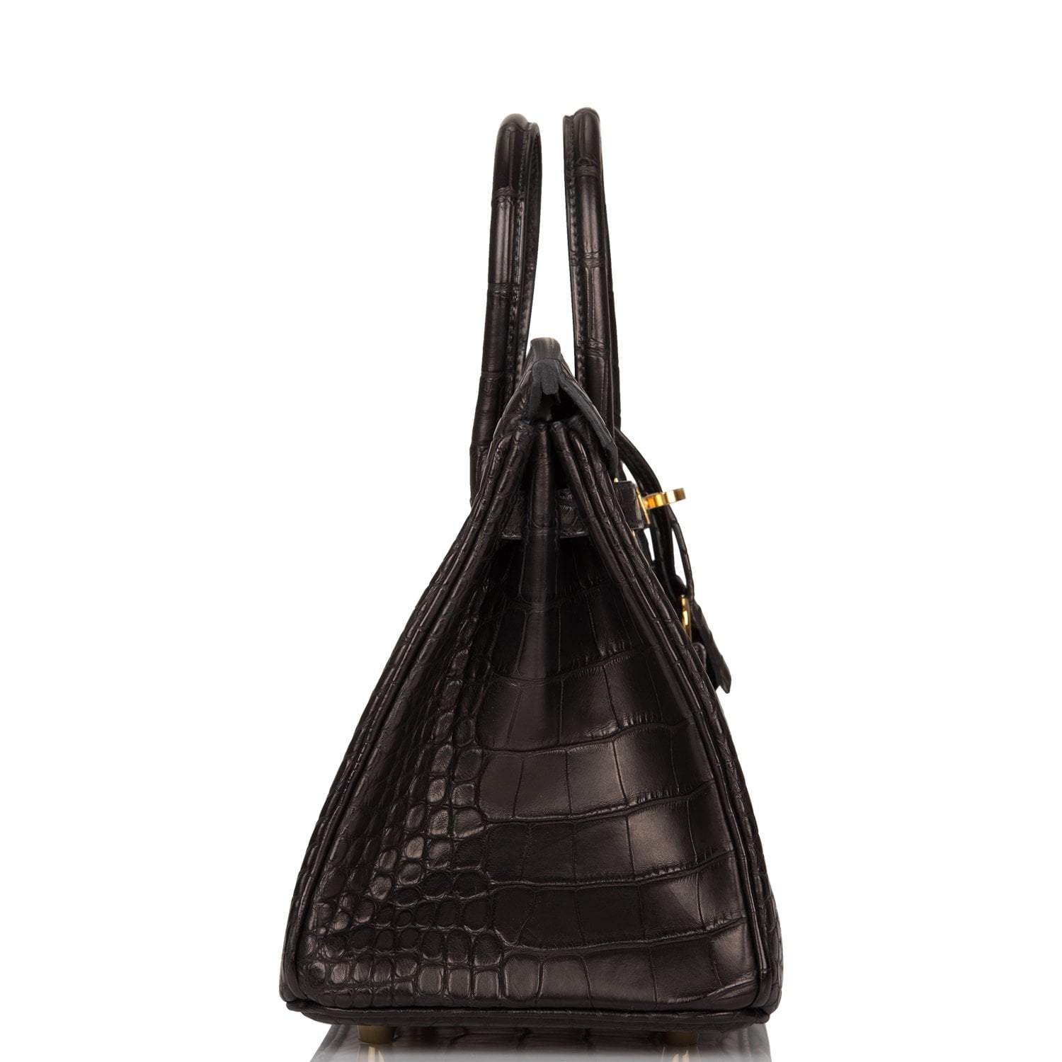 Hermes Black Matte Alligator Birkin 25cm Gold Hardware - Exclusu