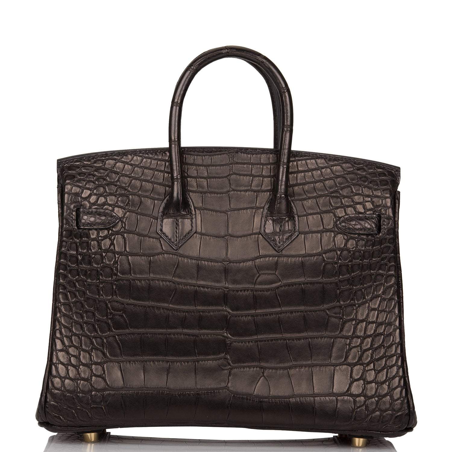 Hermes Black Matte Alligator Birkin 25cm Gold Hardware - Exclusu