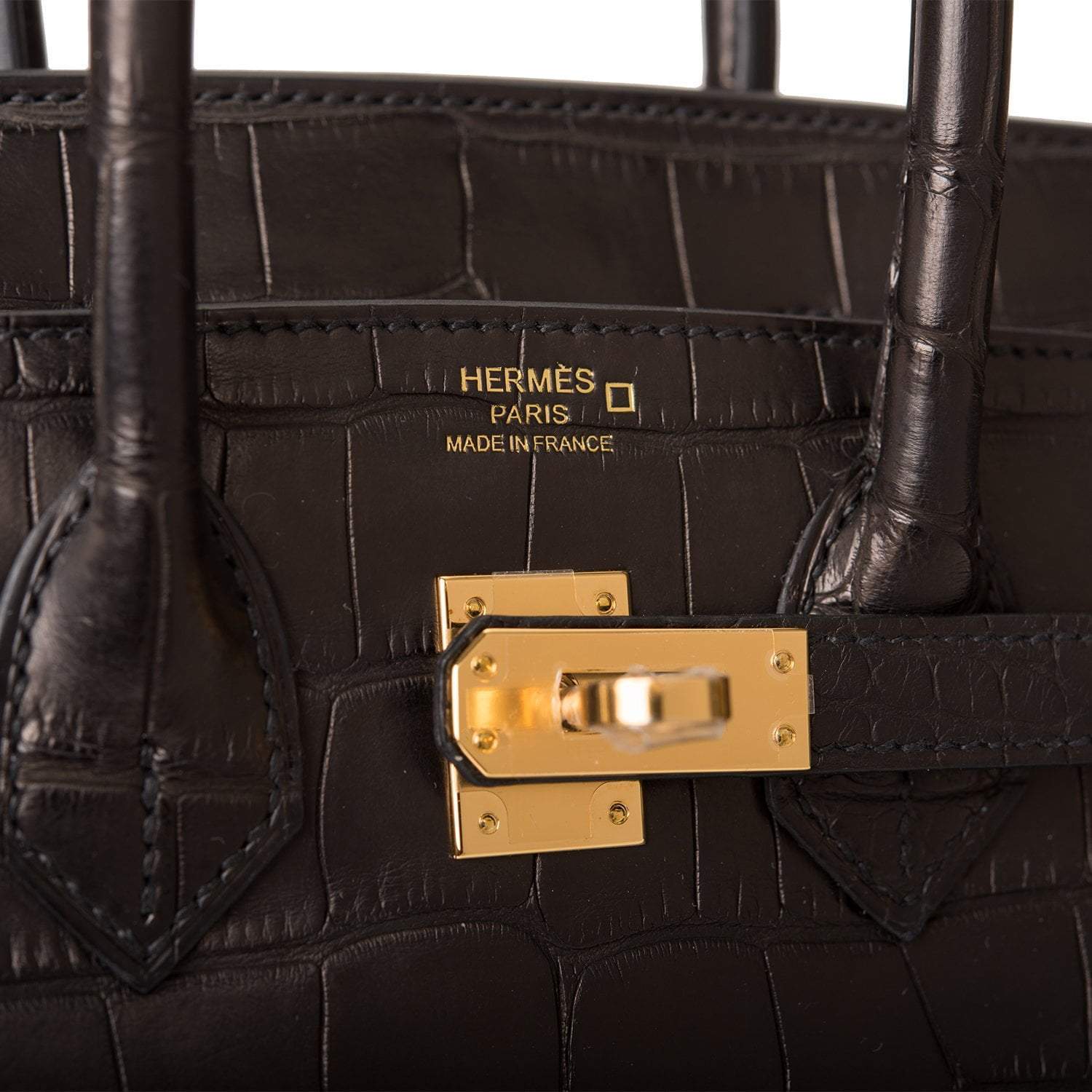 Hermes Black Matte Alligator Birkin 25cm Gold Hardware - Exclusu
