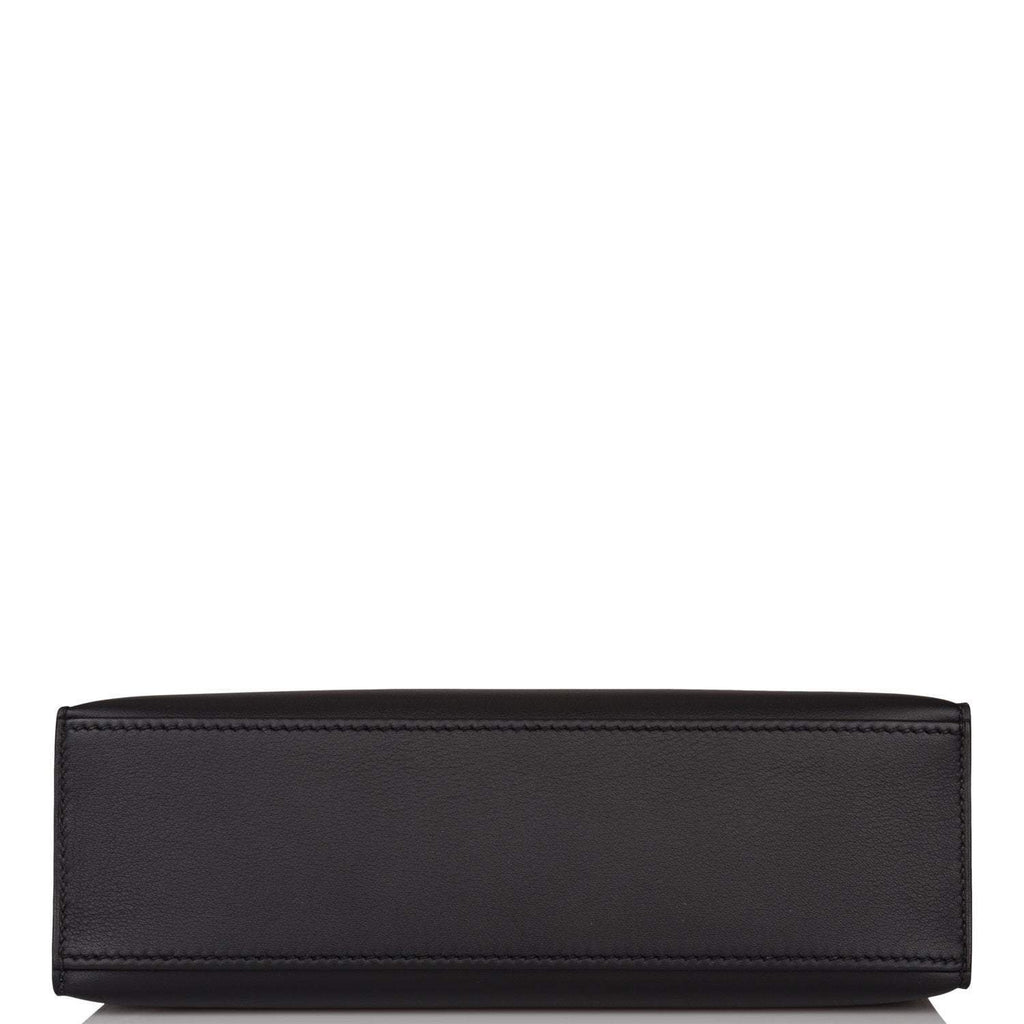 Hermes Black Swift Mini Kelly Pochette Palladium Hardware - Exclusu