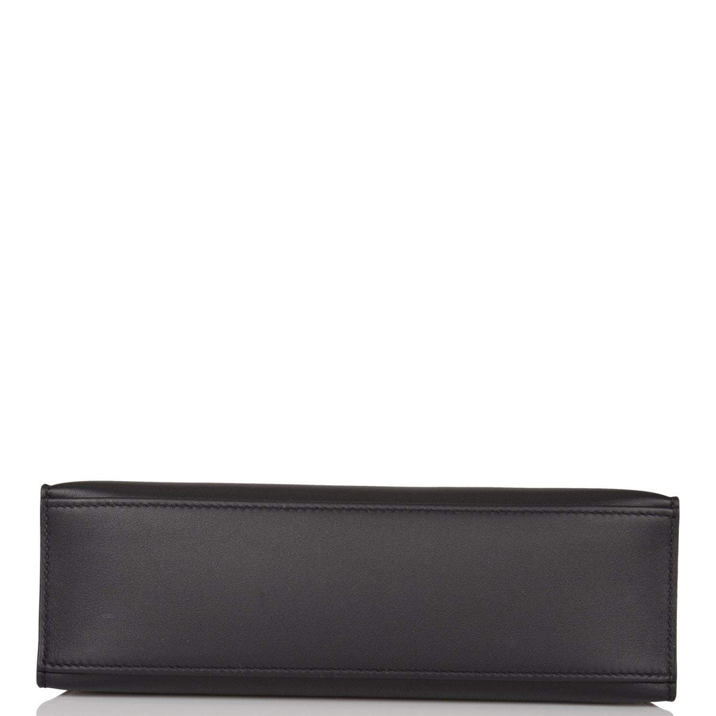 Hermes Black Swift Mini Kelly Pochette Rose Gold Hardware - Exclusu