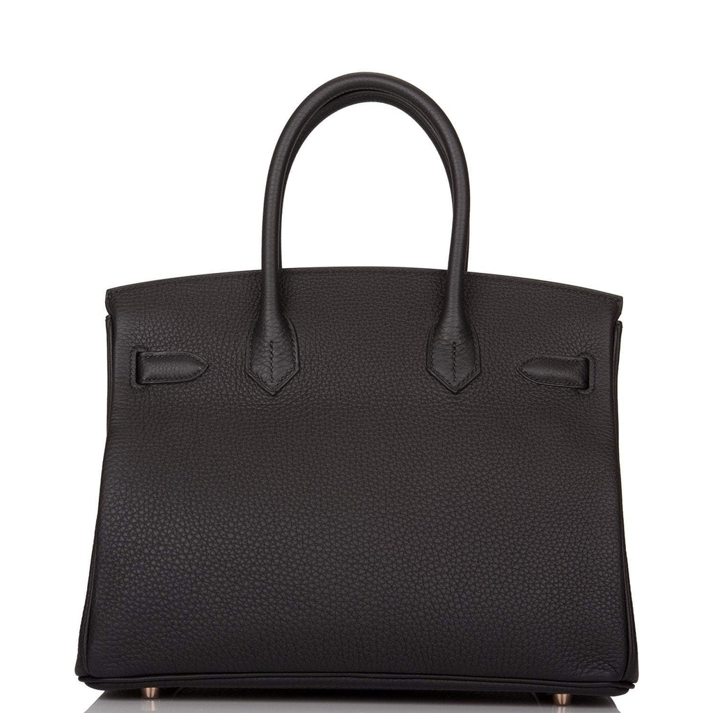 Hermes Black Togo Birkin 30cm Rose Gold Hardware - Exclusu