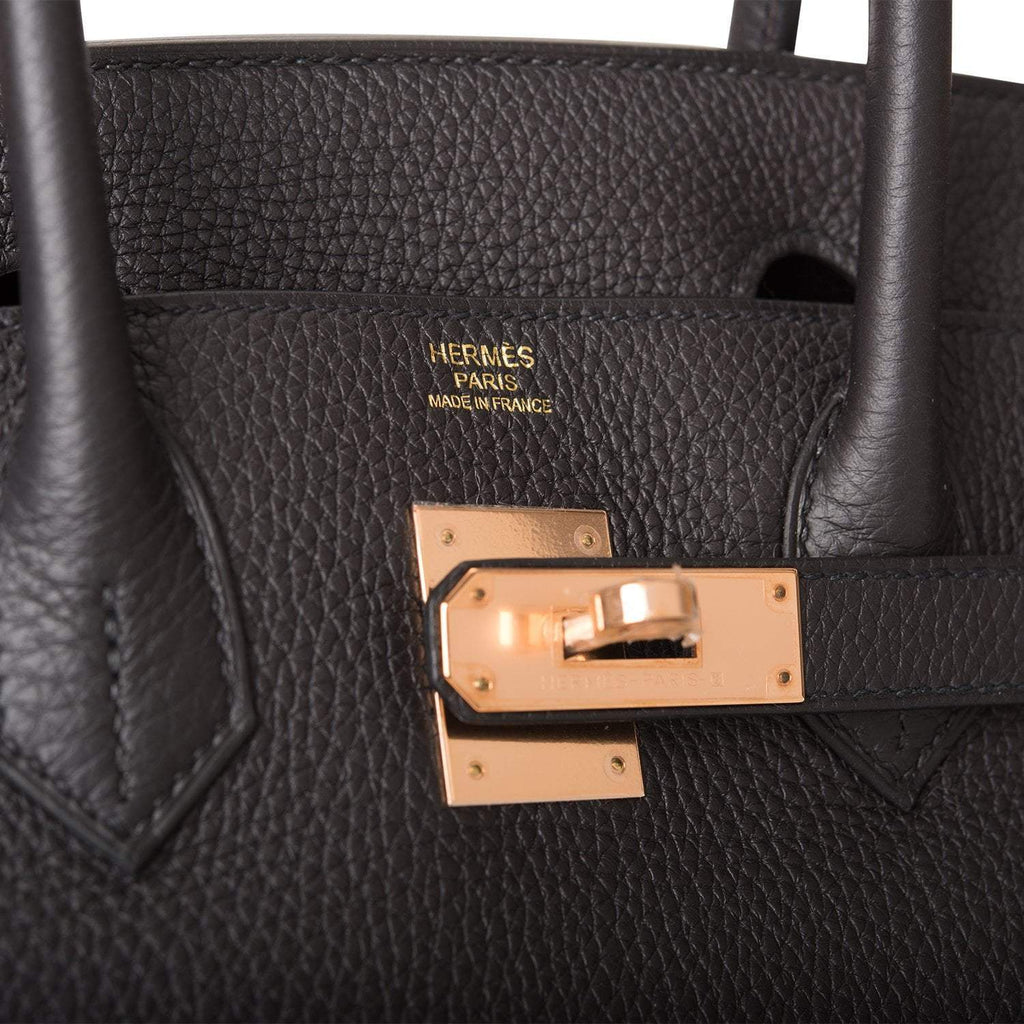 Hermes Black Togo Birkin 30cm Rose Gold Hardware - Exclusu