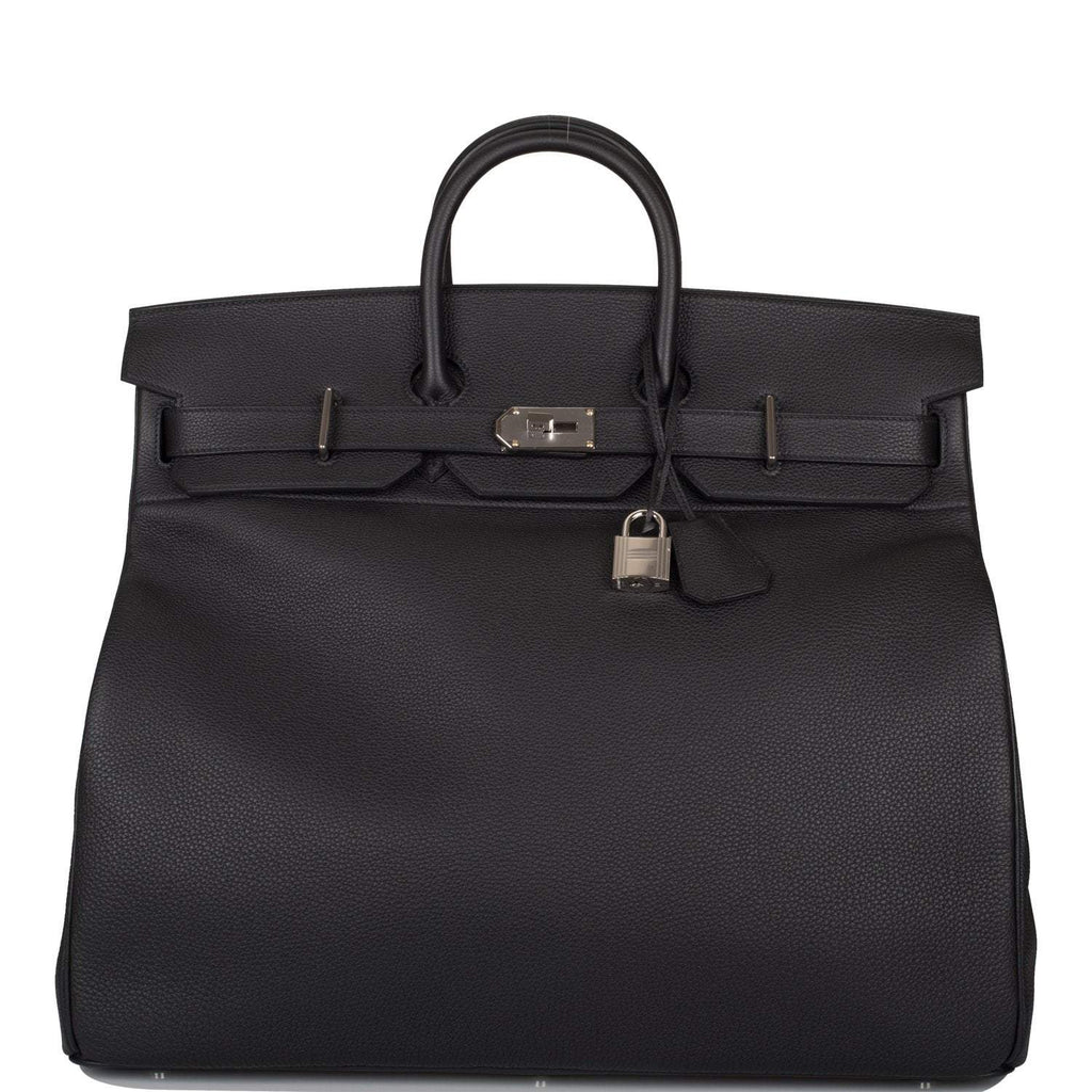 Hermes Black Togo HAC Birkin 50cm Palladium Hardware - Exclusu