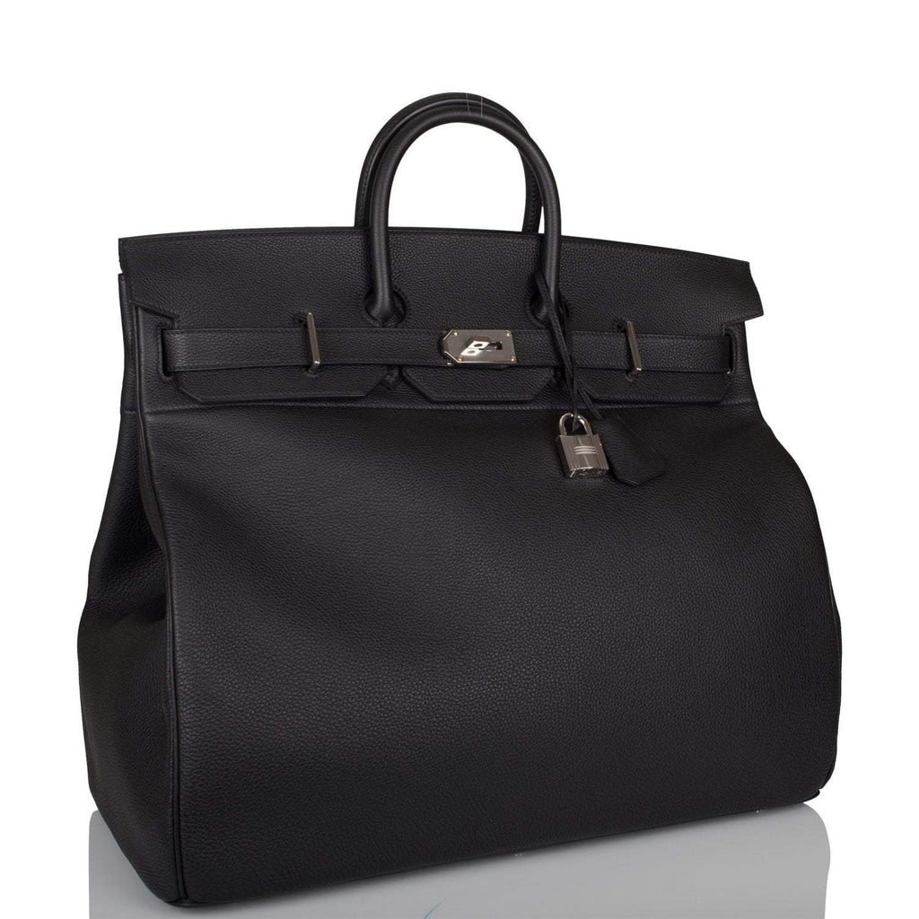 Hermes Black Togo HAC Birkin 50cm Palladium Hardware - Exclusu