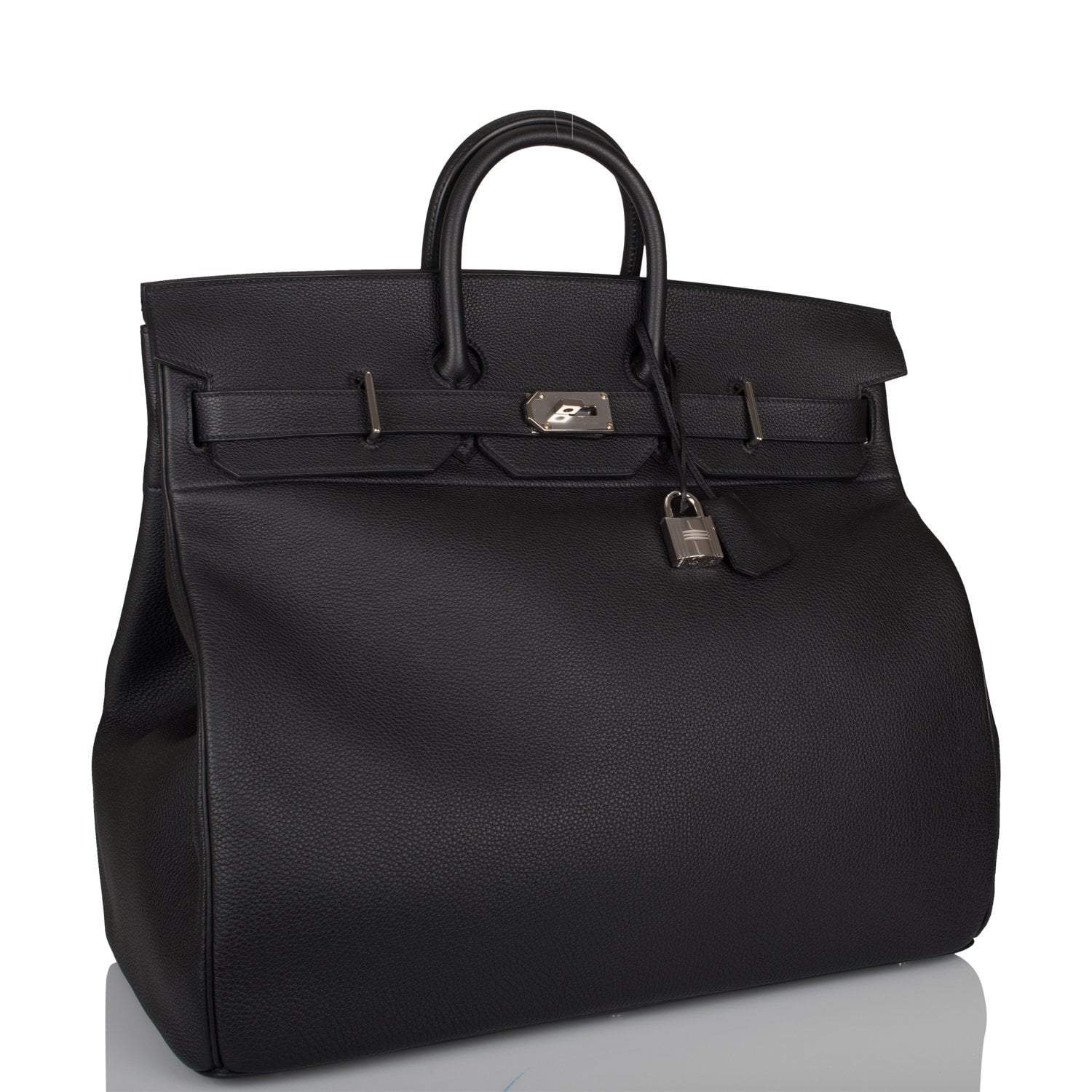 Hermes Black Togo HAC Birkin 50cm Palladium Hardware - Exclusu