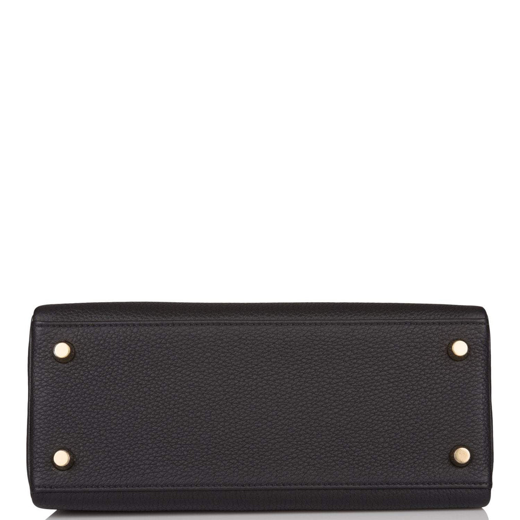 Hermes Black Togo Retourne Kelly 25cm Gold Hardware - Exclusu