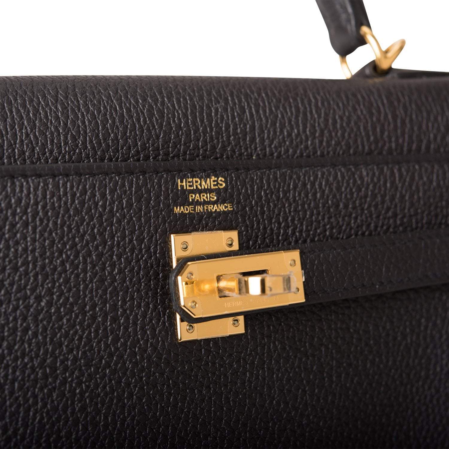 Hermes Black Togo Retourne Kelly 25cm Gold Hardware - Exclusu