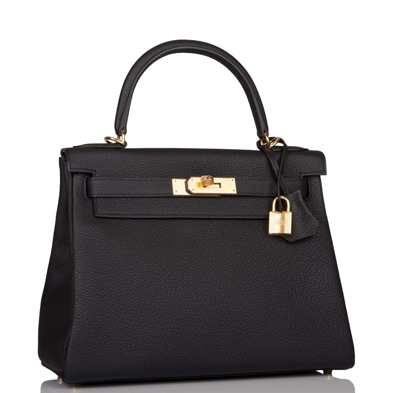Hermes Black Togo Retourne Kelly 28cm Gold Hardware - Exclusu