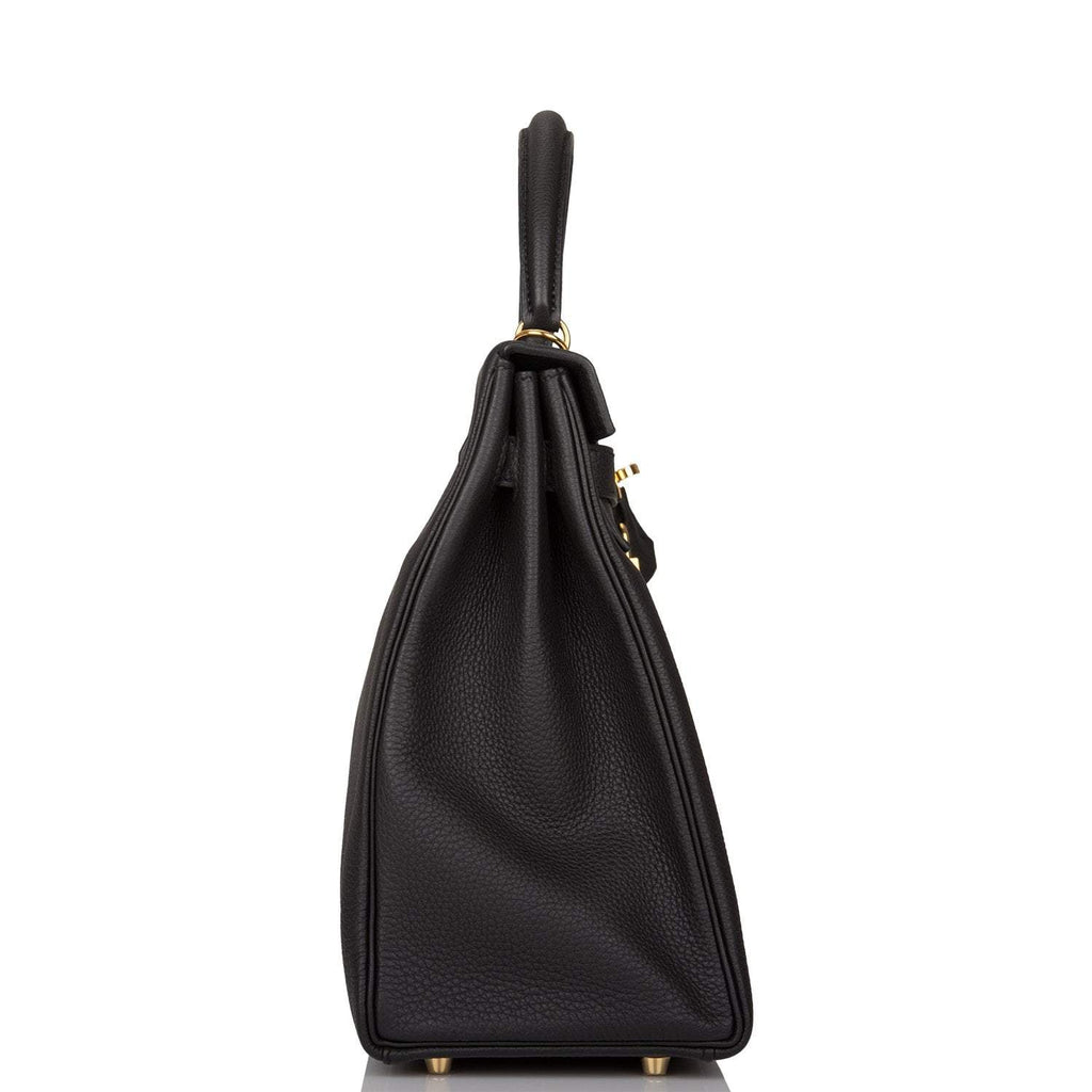 Hermes Black Togo Retourne Kelly 35cm Gold Hardware - Exclusu