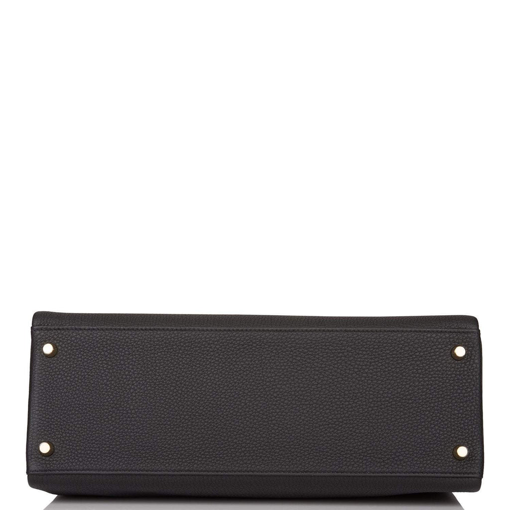 Hermes Black Togo Retourne Kelly 35cm Gold Hardware - Exclusu