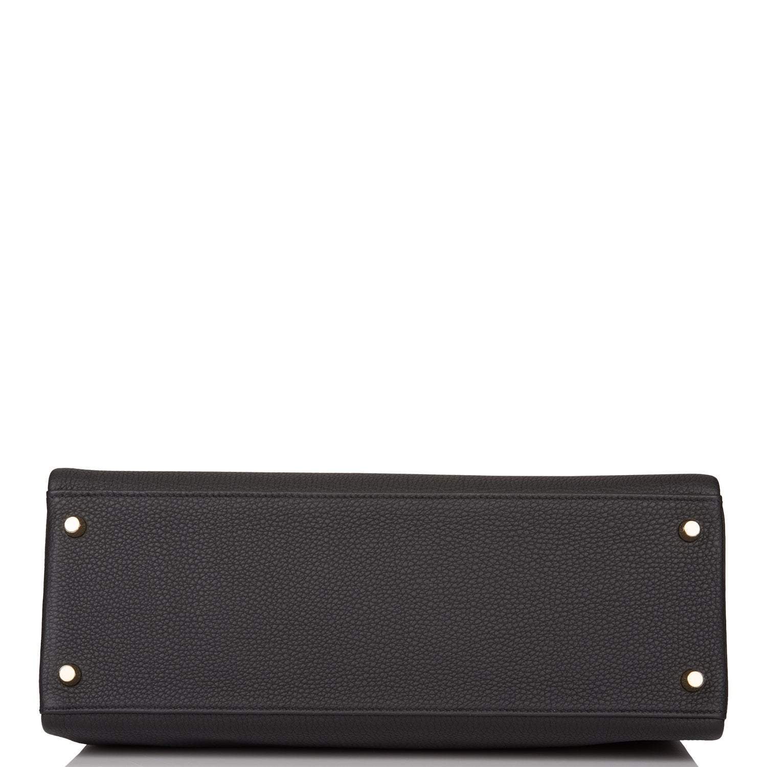 Hermes Black Togo Retourne Kelly 35cm Gold Hardware - Exclusu