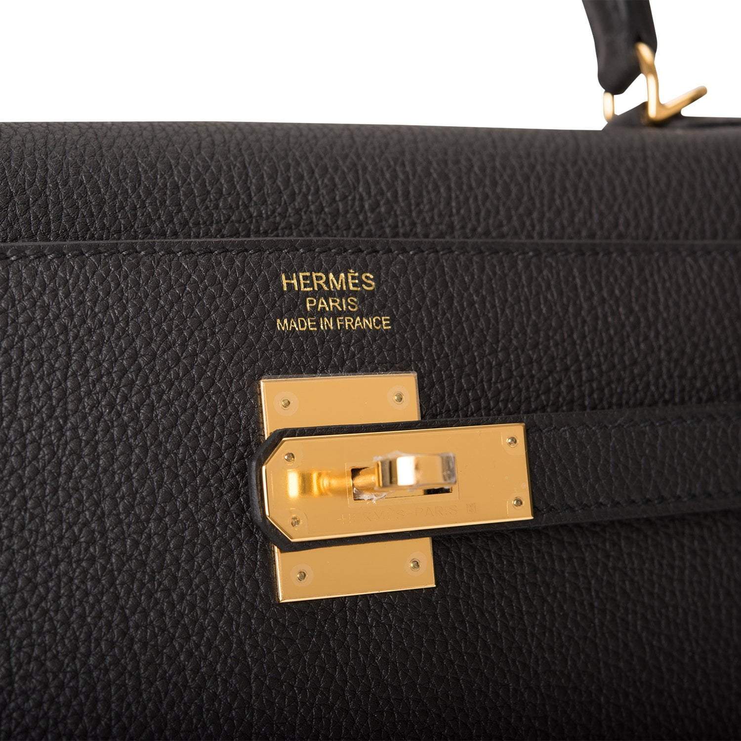 Hermes Black Togo Retourne Kelly 35cm Gold Hardware - Exclusu