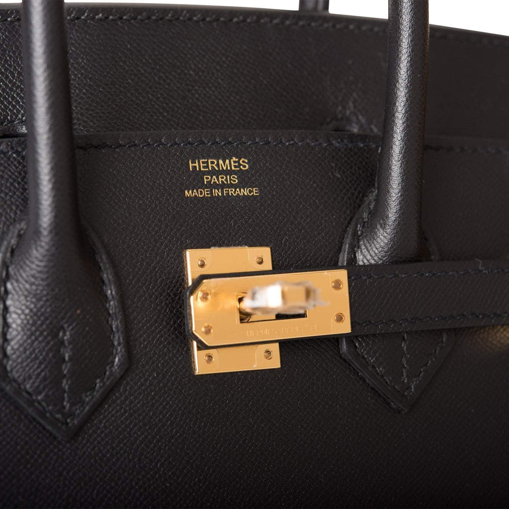 Hermes Black Veau Madame Sellier Birkin 25cm Gold Hardware - Exclusu