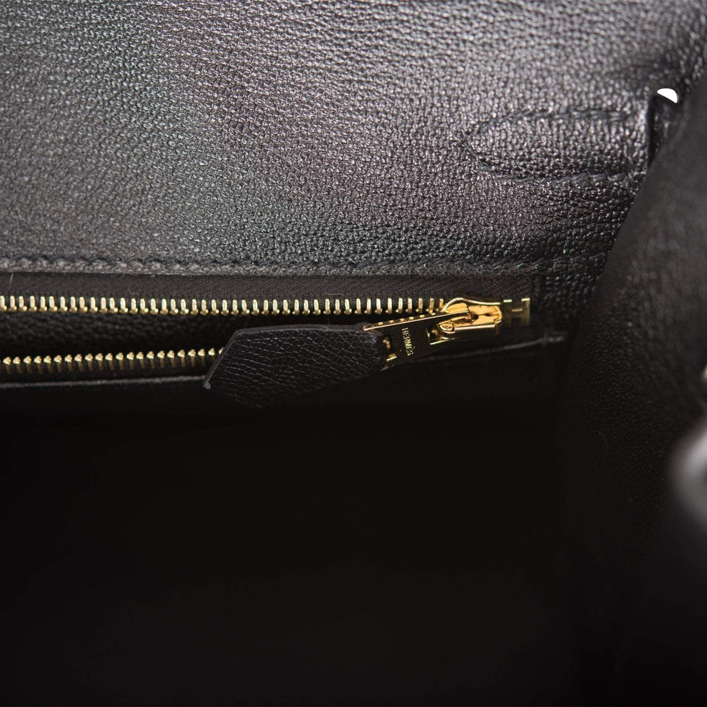 Hermes Black Veau Madame Sellier Birkin 25cm Gold Hardware - Exclusu