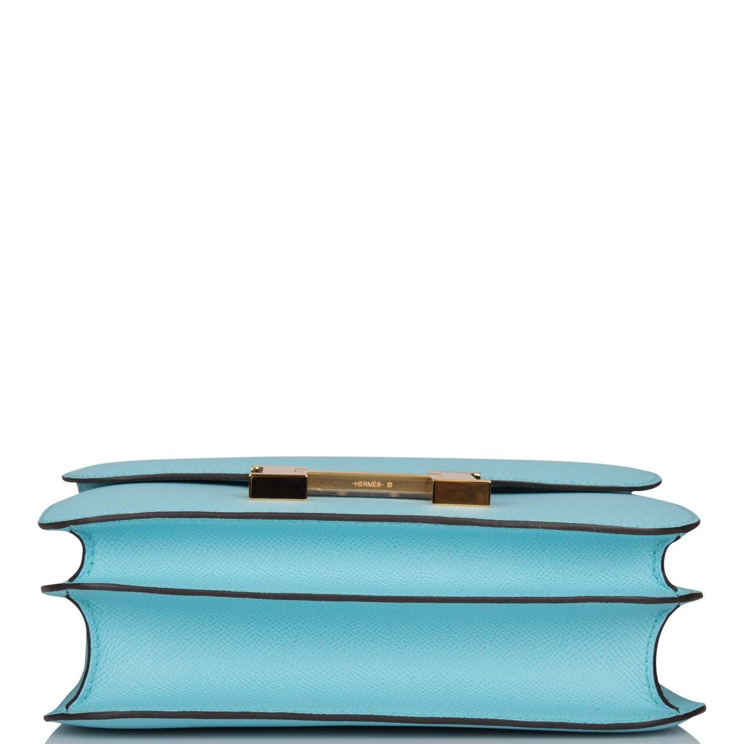 Hermes Bleu Atoll Epsom Constance 24cm Gold Hardware - Exclusu