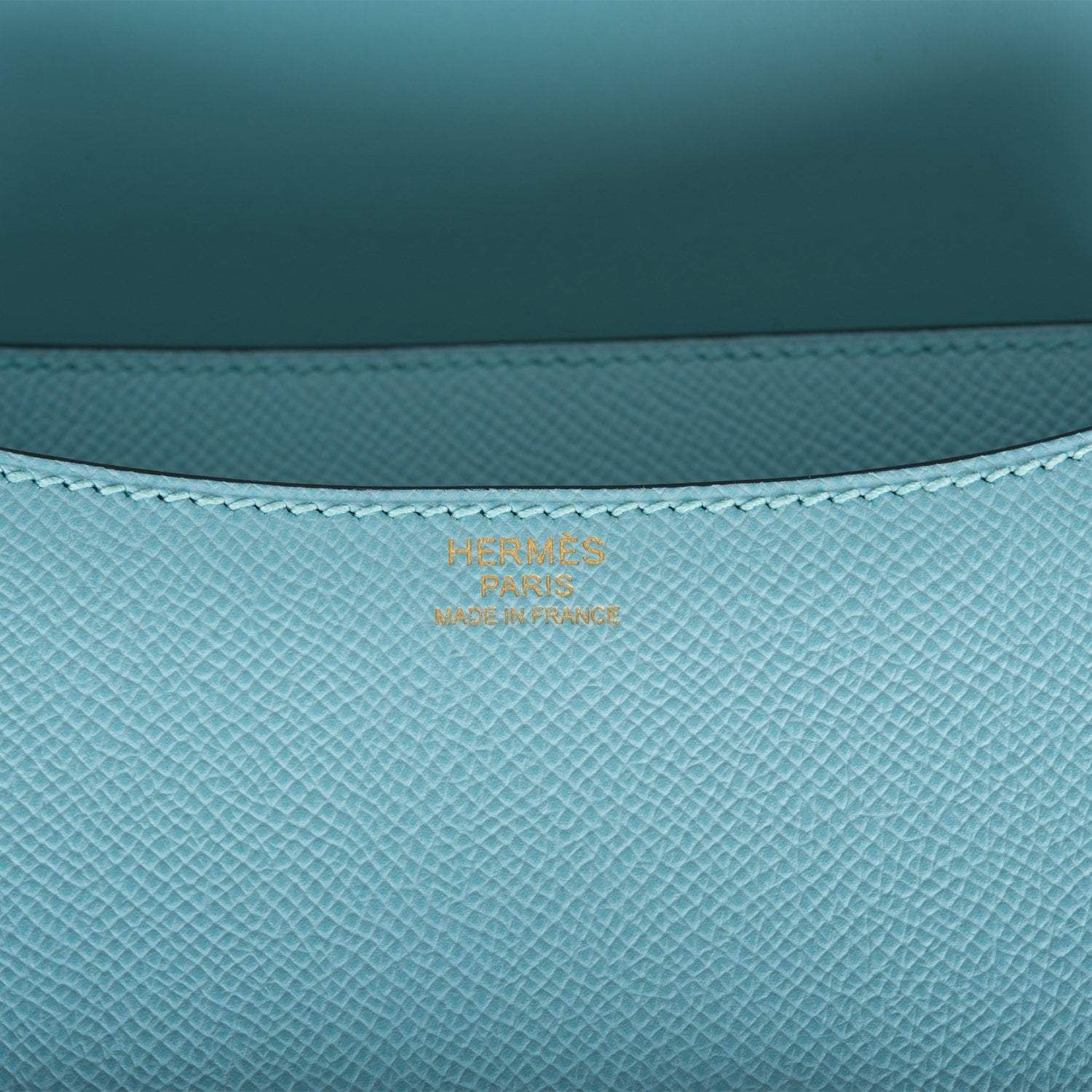 Hermes Bleu Atoll Epsom Constance 24cm Gold Hardware - Exclusu