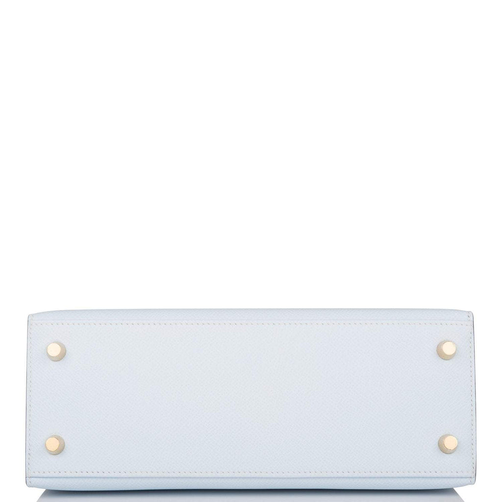 Hermes Bleu Brume Epsom Sellier Kelly 25cm Gold Hardware - Exclusu