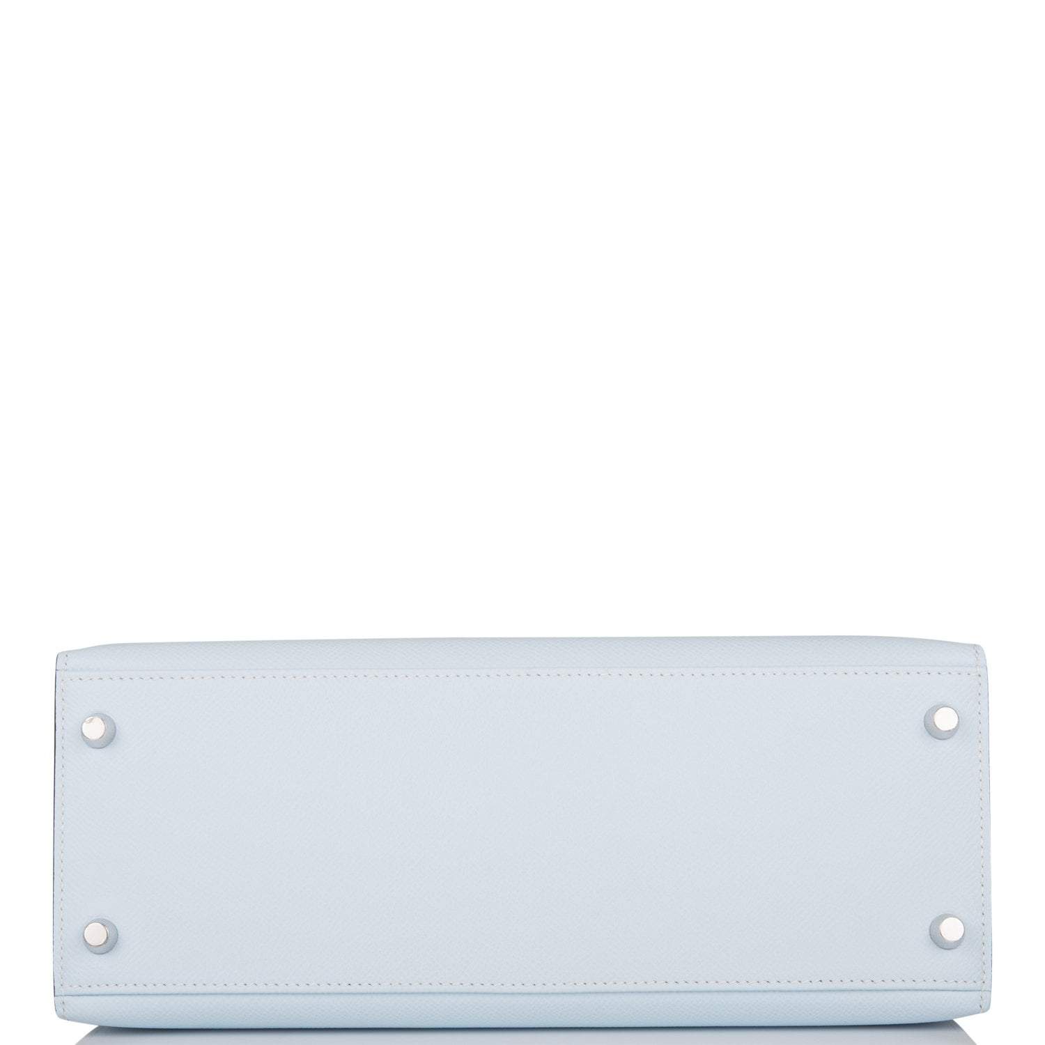 Hermes Bleu Brume Epsom Sellier Kelly 28cm Palladium Hardware - Exclusu