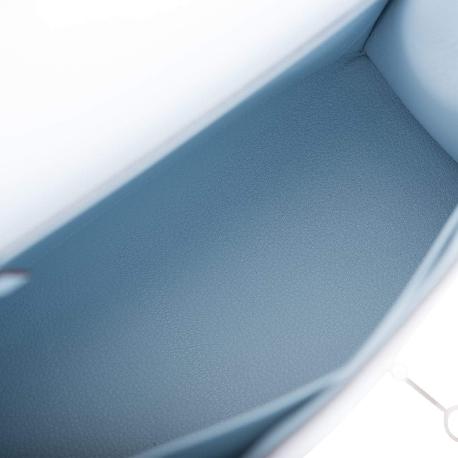 Hermes Bleu Brume Epsom Sellier Kelly 28cm Palladium Hardware - Exclusu