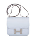 Hermes Bleu Brume Swift Mini Constance 18cm Palladium Hardware - Exclusu