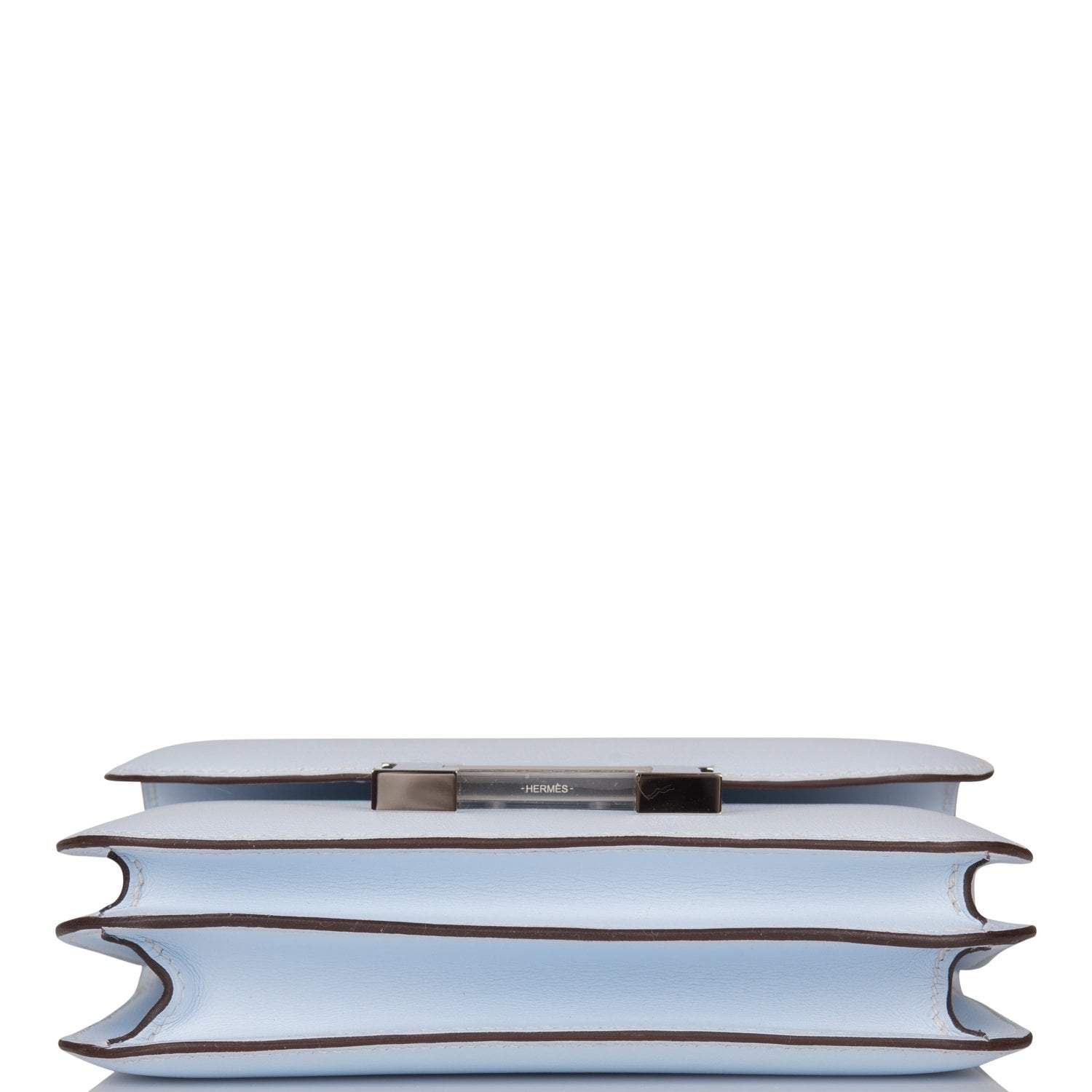 Hermes Bleu Brume Swift Mini Constance 18cm Palladium Hardware - Exclusu