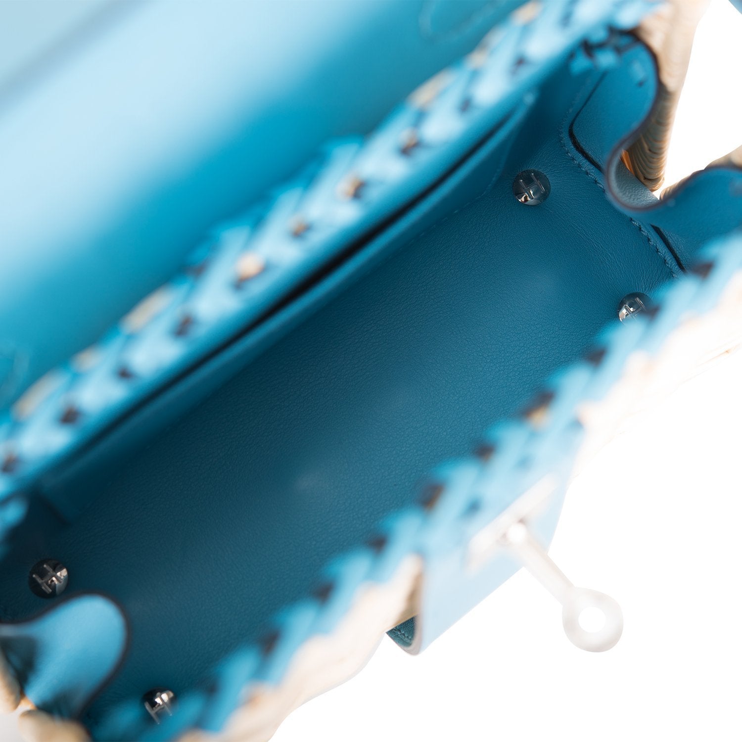 Hermes Bleu du Nord Swift Mini Picnic Kelly Bag 20cm Palladium Hardware - Exclusu