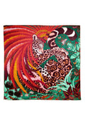 Hermes 'Jaguar Quetzal' Silk and Cashmere Shawl 140cm - Exclusu