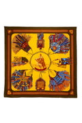 Hermes Silk Scarf 90cm 'Cuirs du desert' - Exclusu