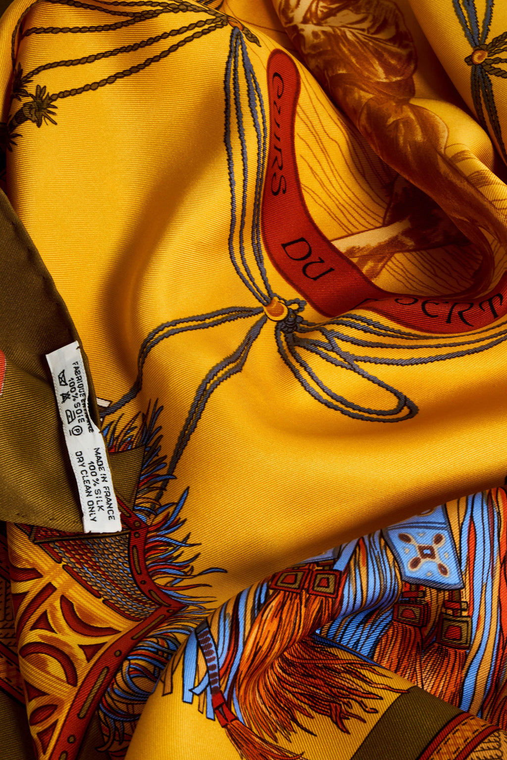 Hermes Silk Scarf 90cm 'Cuirs du desert' - Exclusu