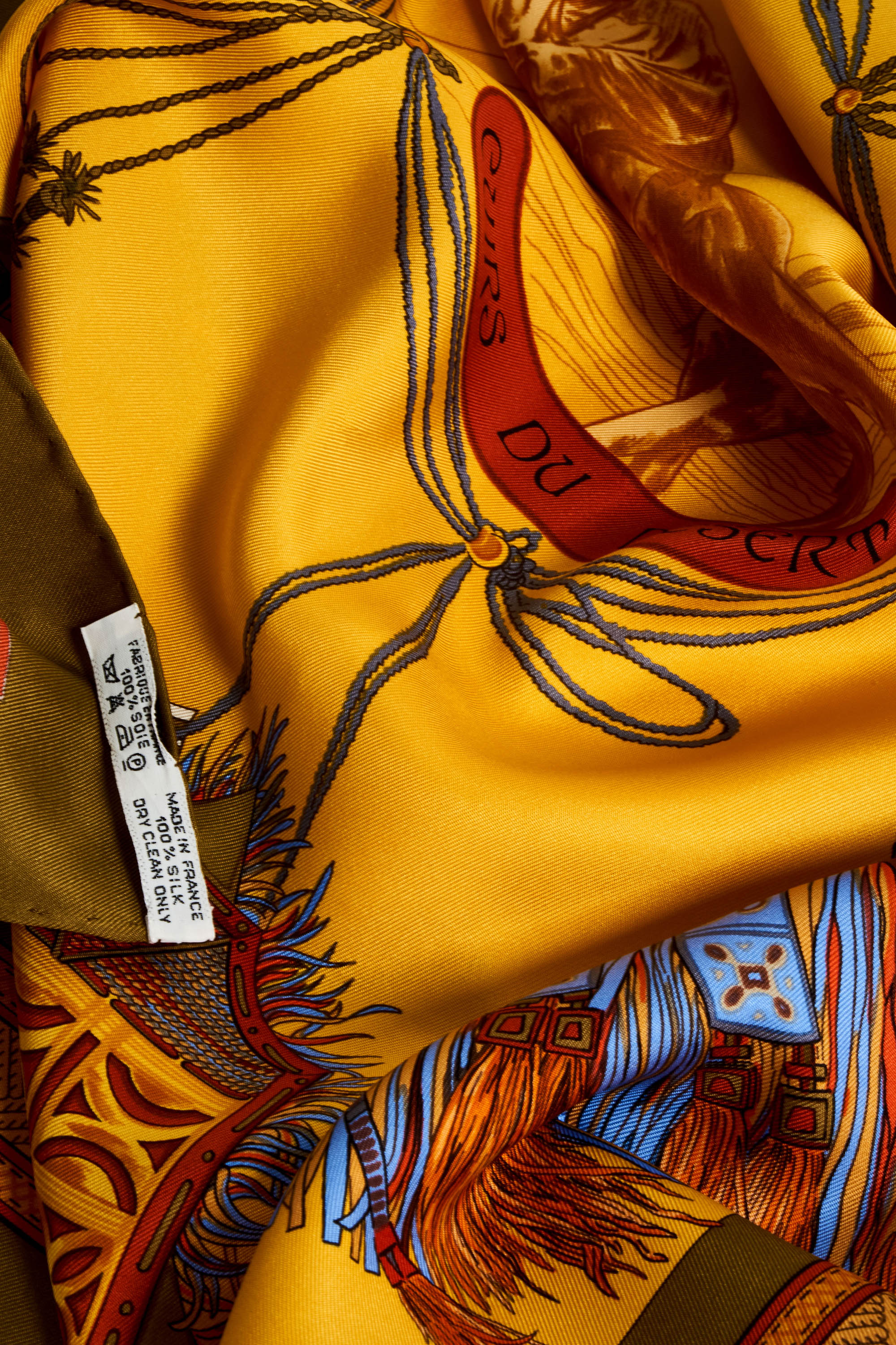 Hermes Silk Scarf 90cm 'Cuirs du desert' - Exclusu