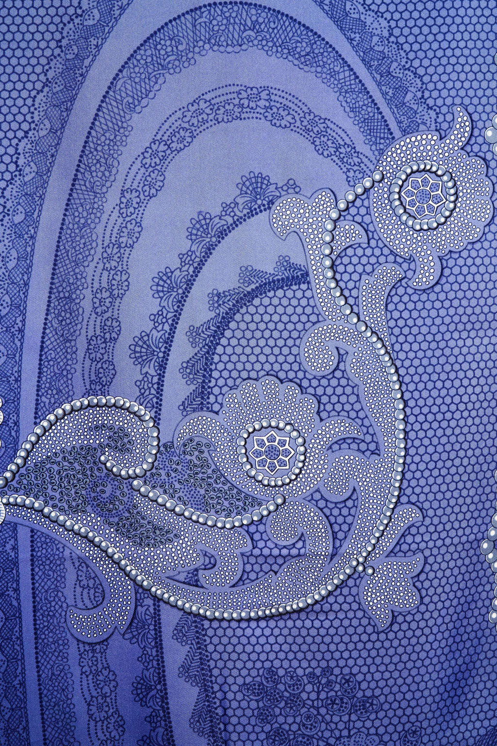 Hermes Silk Scarf 90cm 'Doights de fee' Periwinkle - Exclusu