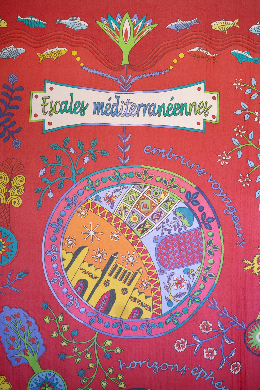 Hermes Chiffon Scarf 'Escales Medeterrennes' 140cm - Exclusu