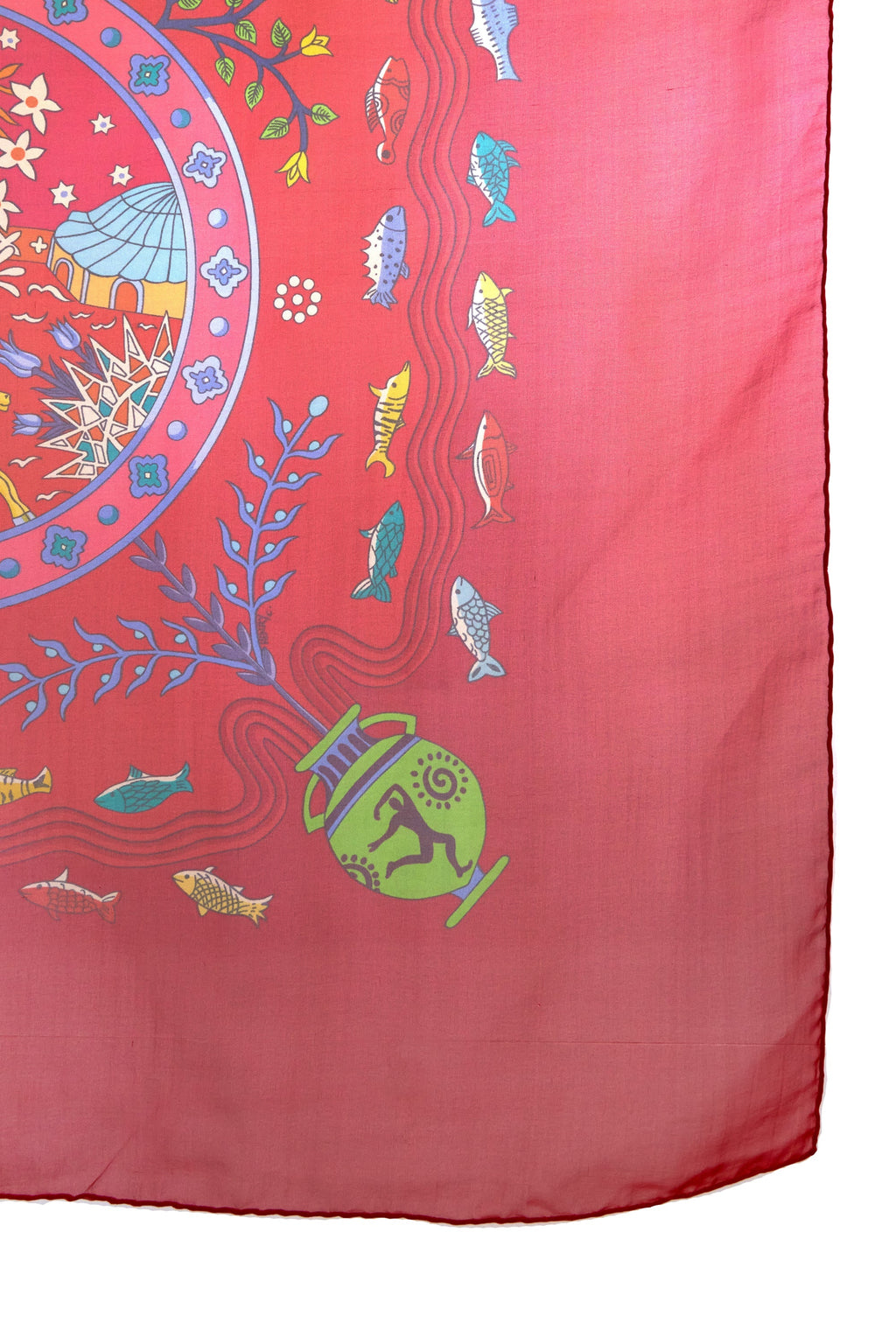 Hermes Chiffon Scarf 'Escales Medeterrennes' 140cm - Exclusu