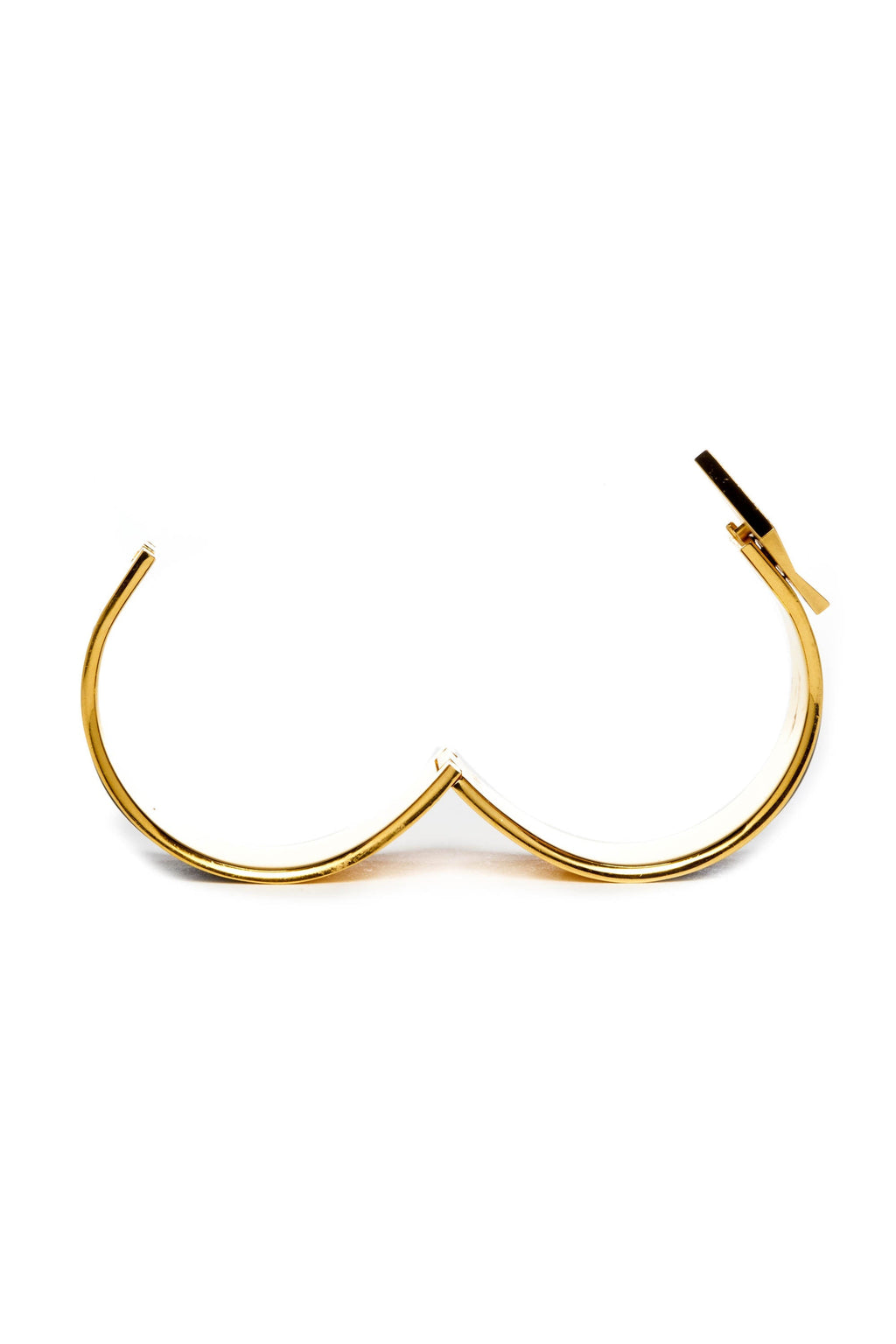 Hermes Vintage Black Enamel Bangle 18k Gold Plate - Exclusu