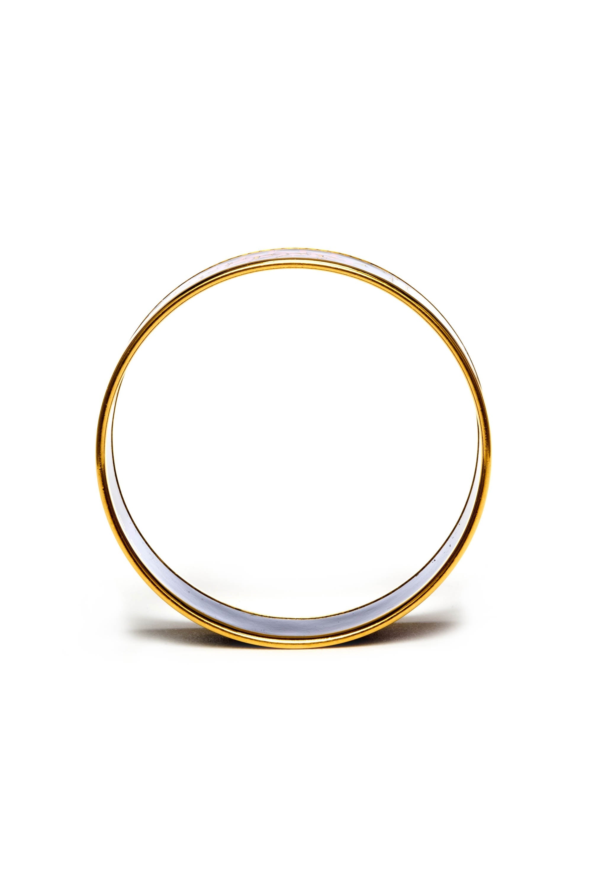 Hermes Red Enamel Horse Print Bracelet 18k Gold Plate - Exclusu