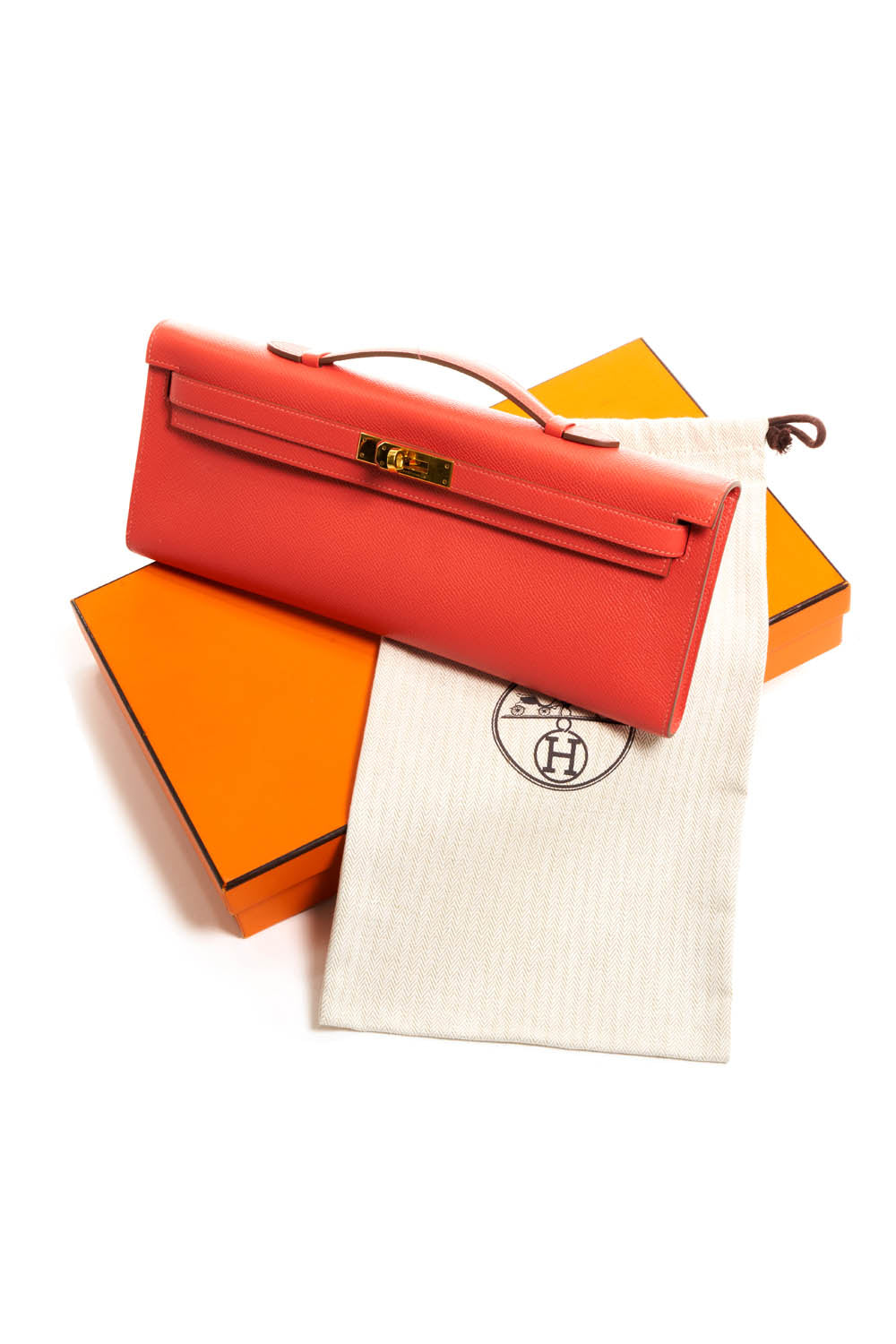 Hermes Kelly Cut Epsom Rose Jaipur Clutch 2015 - Exclusu