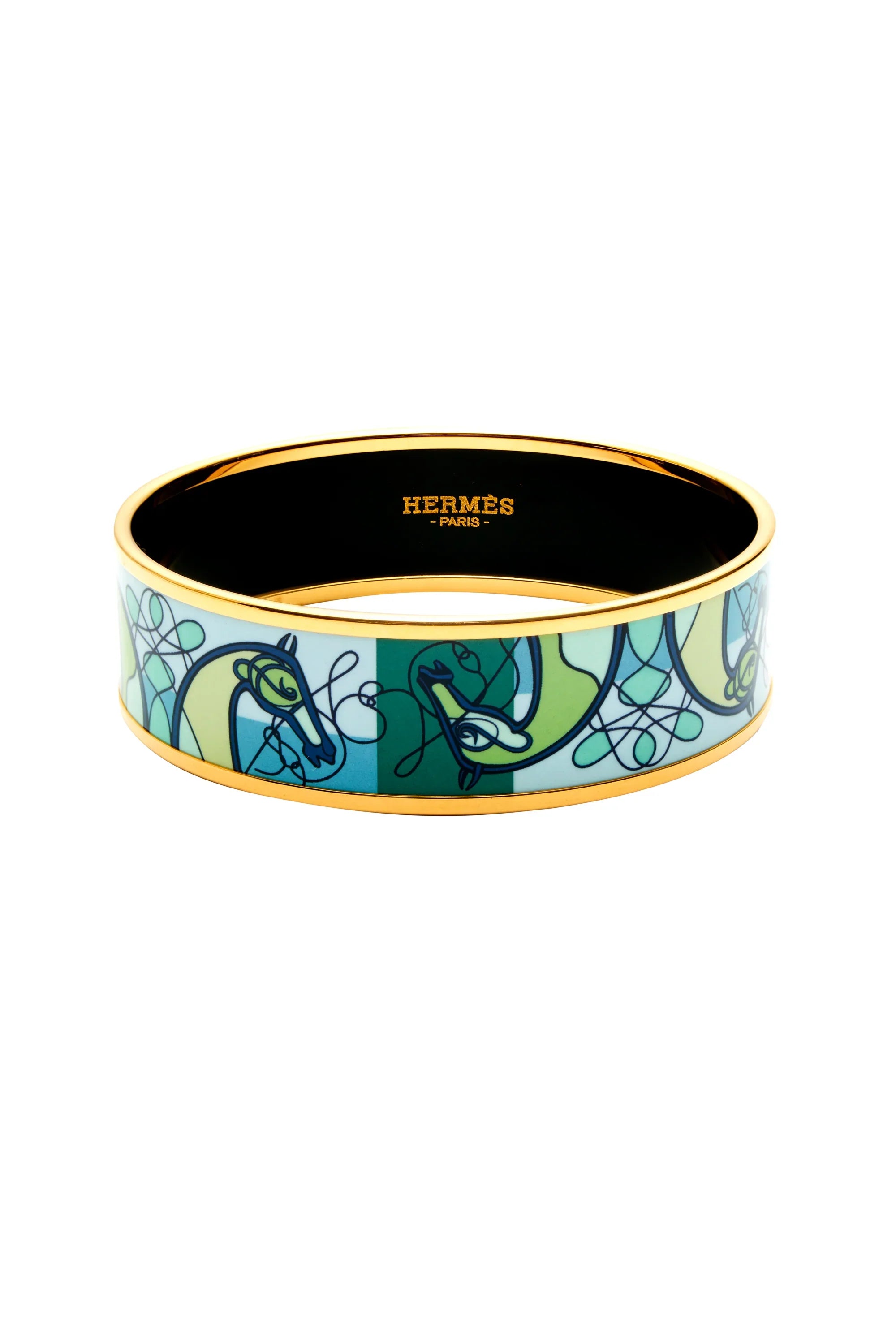 Hermes Horse Pattern Enamel Bracelet - Exclusu