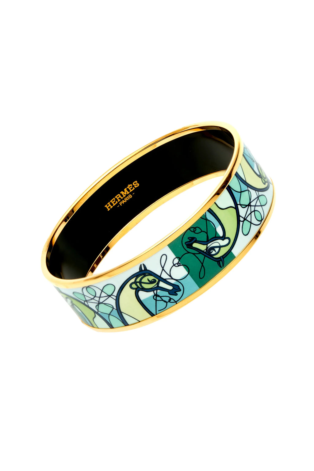 Hermes Horse Pattern Enamel Bracelet - Exclusu