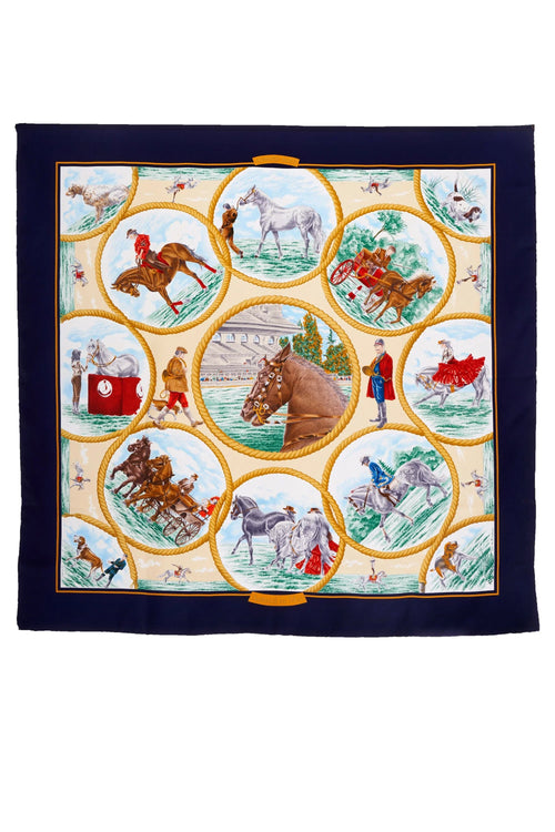 Hermes 'Auteuil en Mai' Scarf 90cm - Exclusu