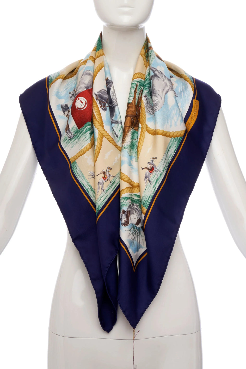 Hermes 'Auteuil en Mai' Scarf 90cm - Exclusu