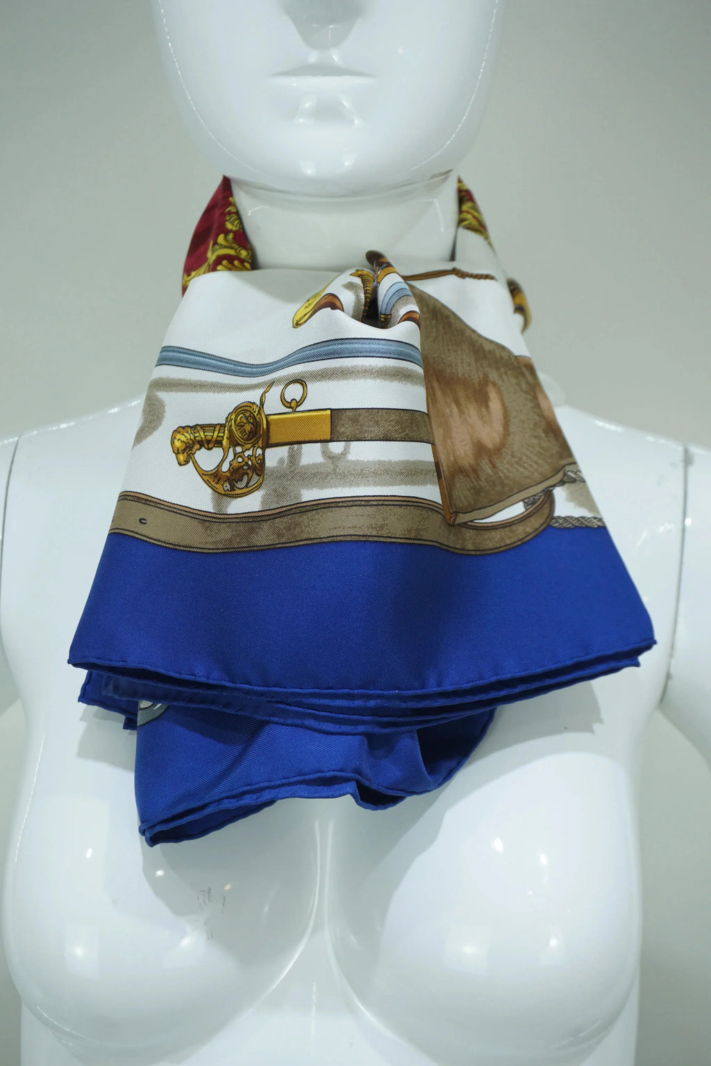 Hermès Blue Bateau A Vapeur De Jouffroy D’Abbans 1784 Scarf 90cm - Exclusu