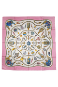 Hermes Size 90 cm Pink 'ou Importe Le Flacon' Silk Scarf - Exclusu